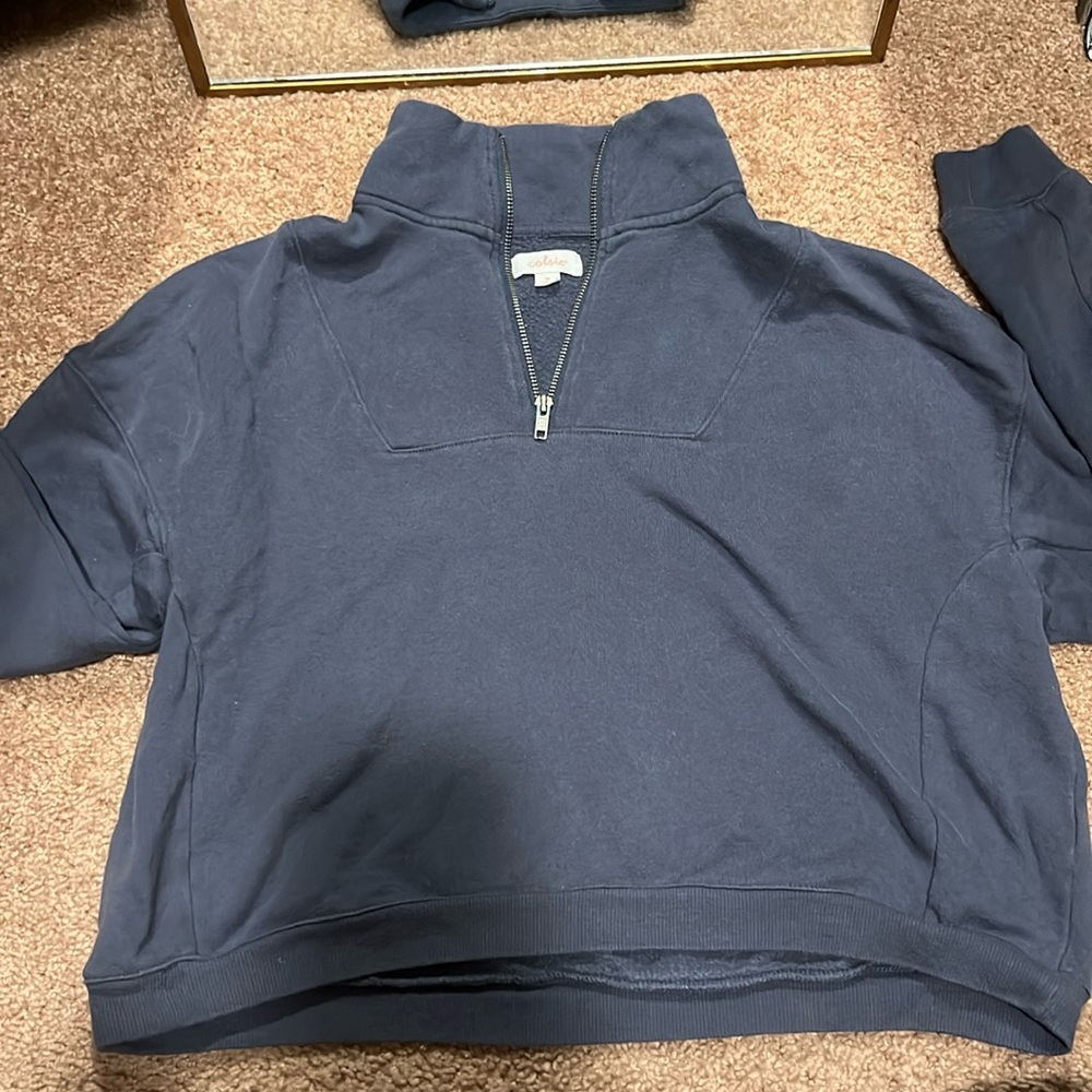 Cropped half zip
